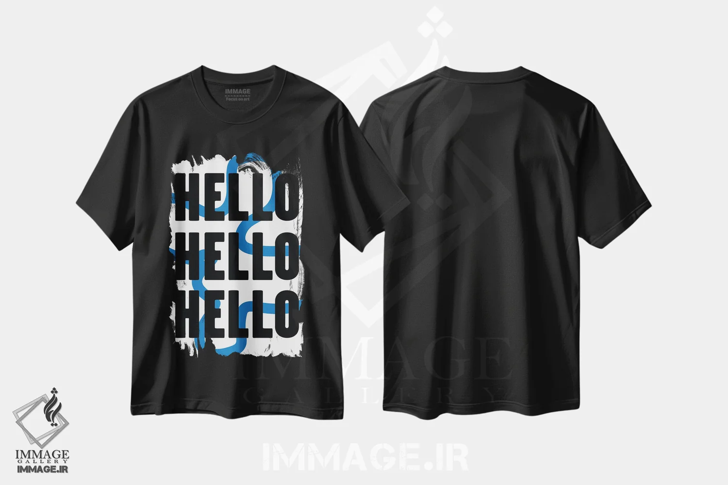 تیشرت مشکی طرح دار – تیشرت تایپوگرافی ,سلام سلام سلام اثر مامبو آرت استودیو فروشگاه ایماژ