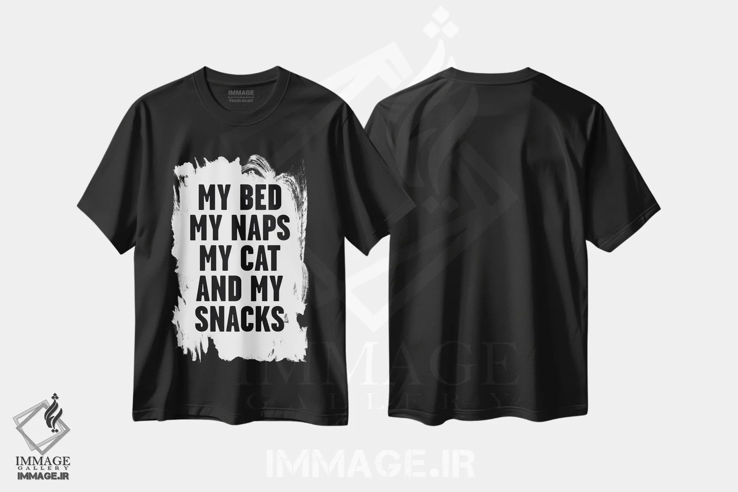 تیشرت مشکی طرح دار – تیشرت حیوانات ,My Naps,تخت من، چرت های من اثر مامبو آرت استودیو immage.ir