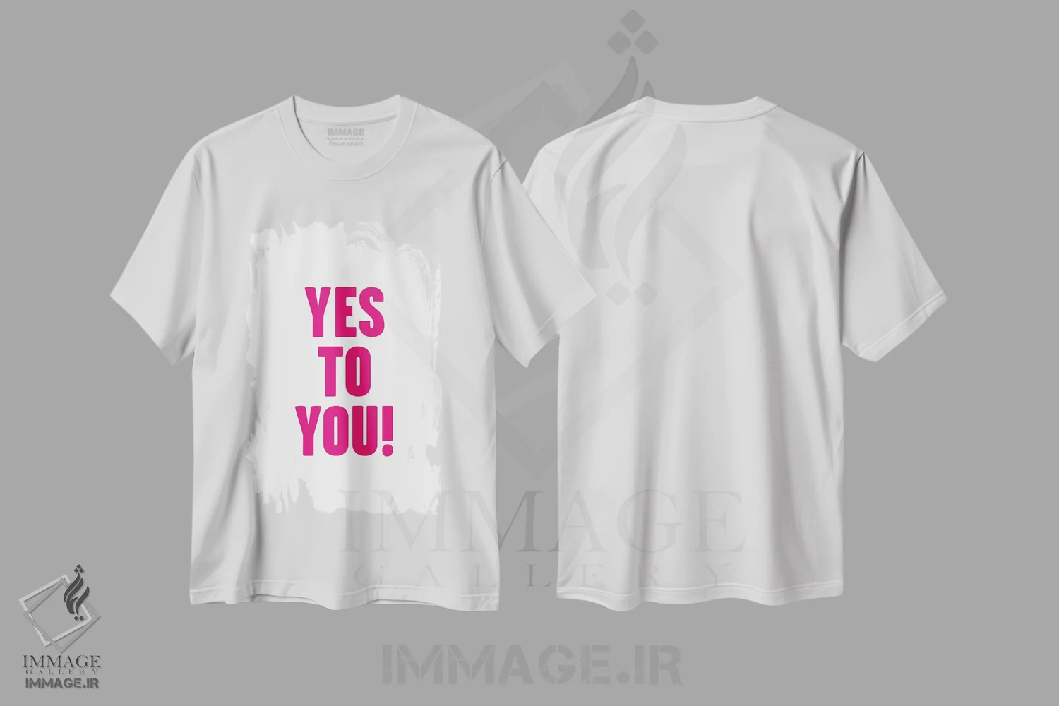 تیشرت سفید طرح دار – تیشرت عاشقانه ,بله به تو اثر مامبو آرت استودیو immage.ir