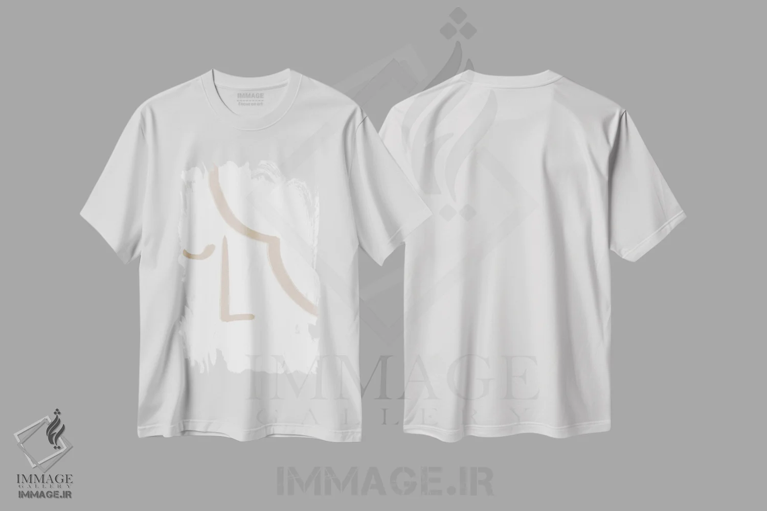 تیشرت سفید طرح دار – تیشرت مینیمال ,چهره اثر مامبو آرت استودیو فروشگاه ایماژ