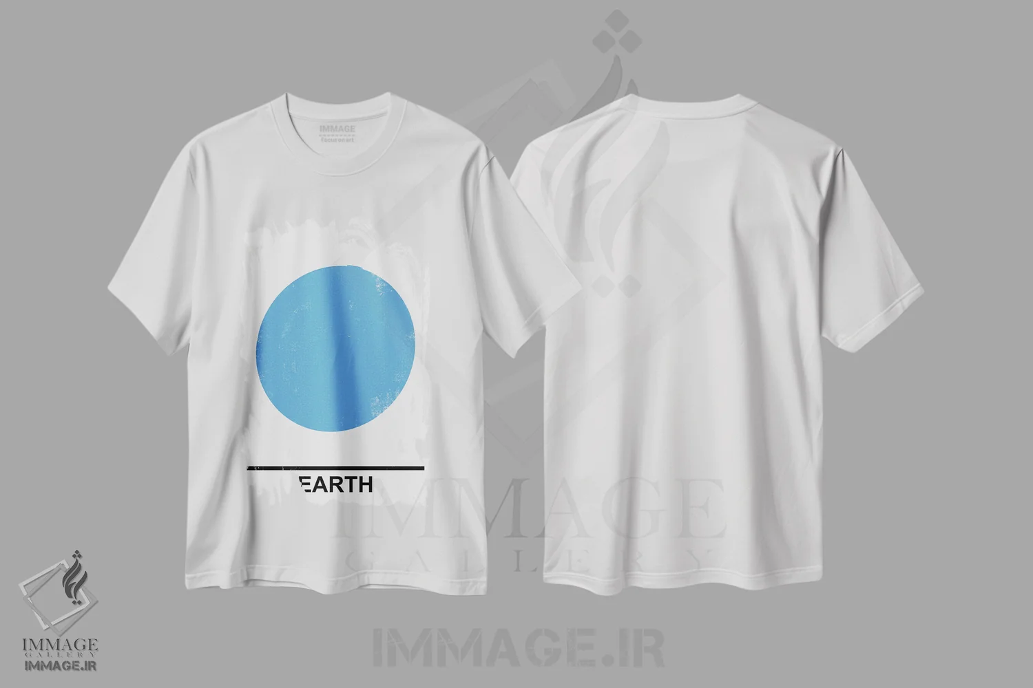 تیشرت سفید طرح دار – تیشرت طبیعت ,زمین اثر مامبو آرت استودیو فروشگاه ایماژ