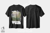 تیشرت مشکی طرح دار – تیشرت هنری ,باغ کلاسیک اثر مامبو آرت استودیو immage.ir