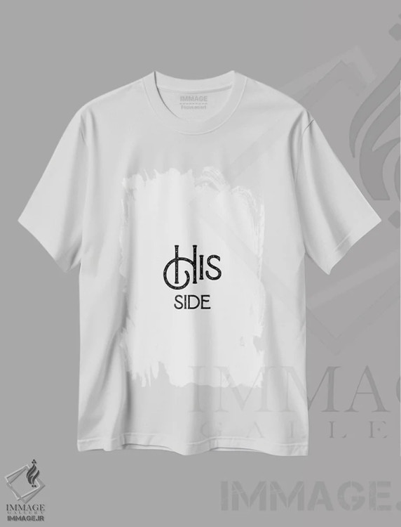 تیشرت سفید طرح دار – تیشرت تایپوگرافی ,سمت او اثر مامبو آرت استودیو فروشگاه ایماژ