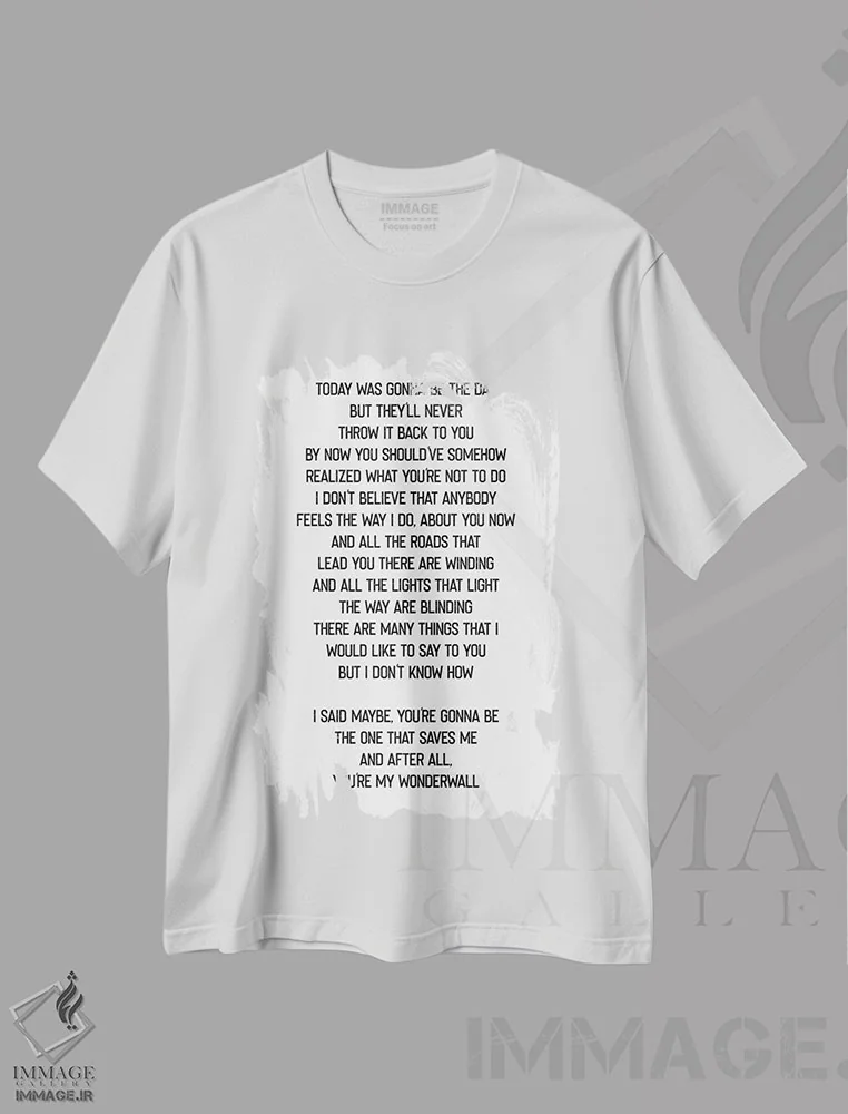 تیشرت سفید طرح دار – تیشرت موسیقی ,واندروال اثر مامبو آرت استودیو فروشگاه ایماژ