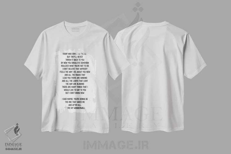 تیشرت سفید طرح دار – تیشرت موسیقی ,واندروال اثر مامبو آرت استودیو فروشگاه ایماژ