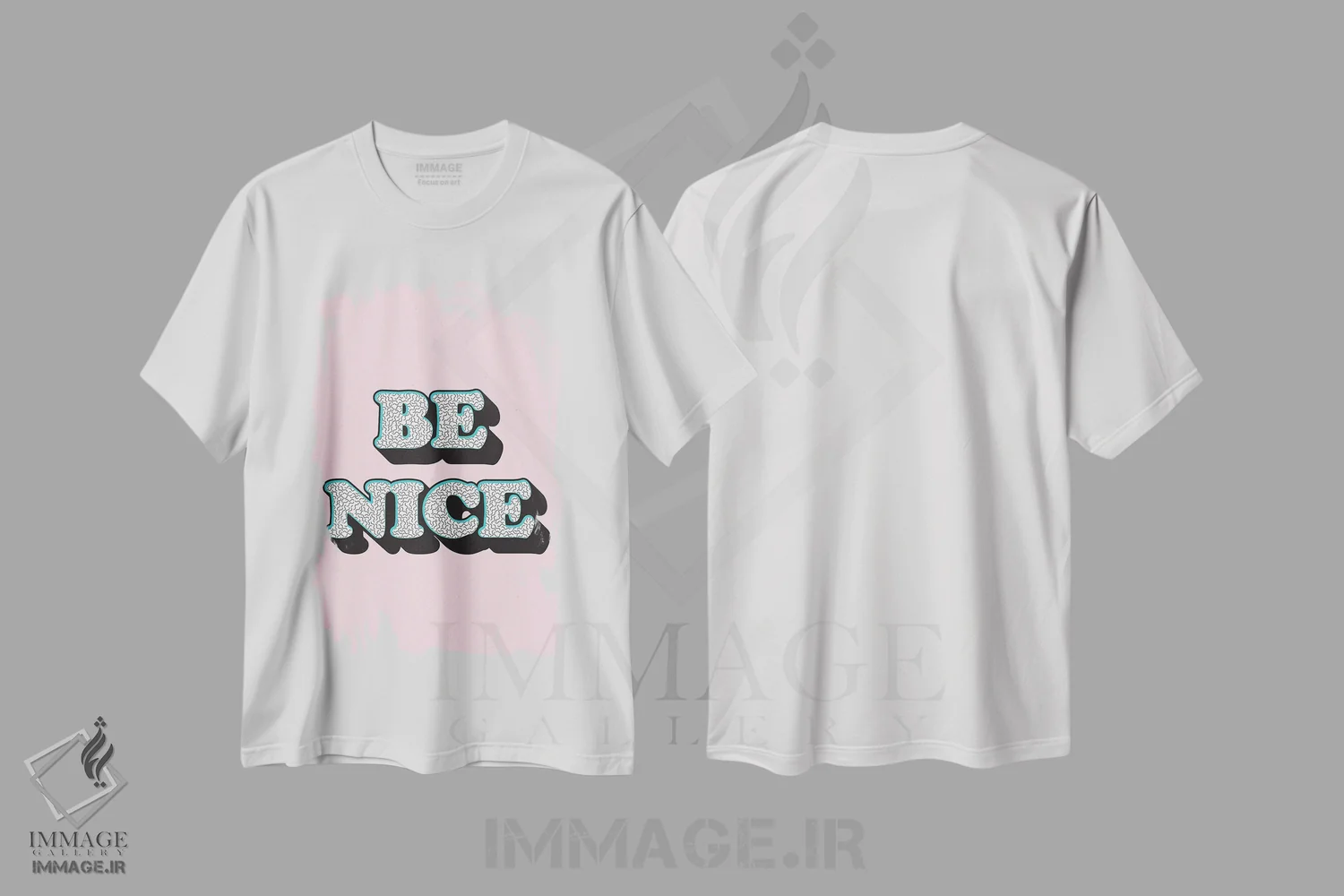 تیشرت سفید طرح دار – تیشرت انگیزشی ,مهربان باش اثر مامبو آرت استودیو immage.ir