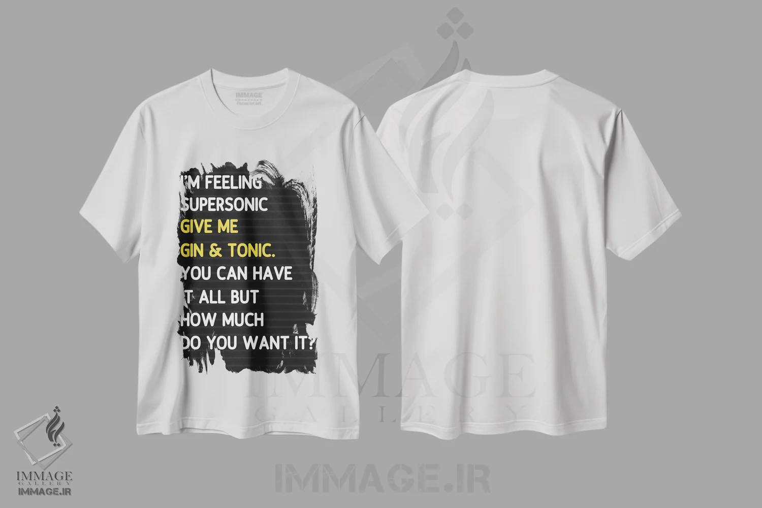 تیشرت سفید طرح دار – تیشرت موسیقی ,سوپرسونیک اثر مامبو آرت استودیو فروشگاه ایماژ
