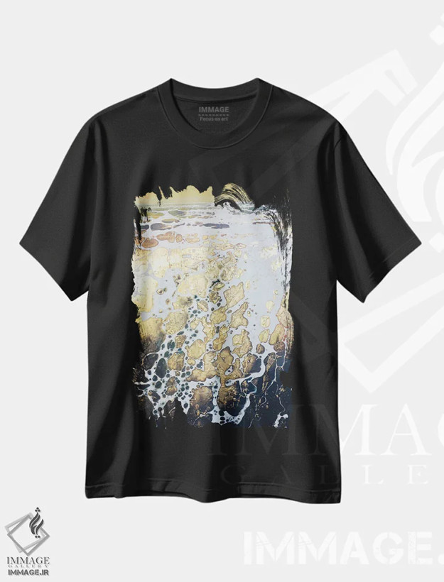 تیشرت مشکی طرح دار – تیشرت انتزاعی ,طلای انگلیسی XIV اثر مایکل سول فروشگاه ایماژ