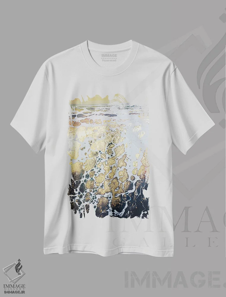 تیشرت سفید طرح دار – تیشرت انتزاعی ,طلای انگلیسی XIV اثر مایکل سول immage.ir