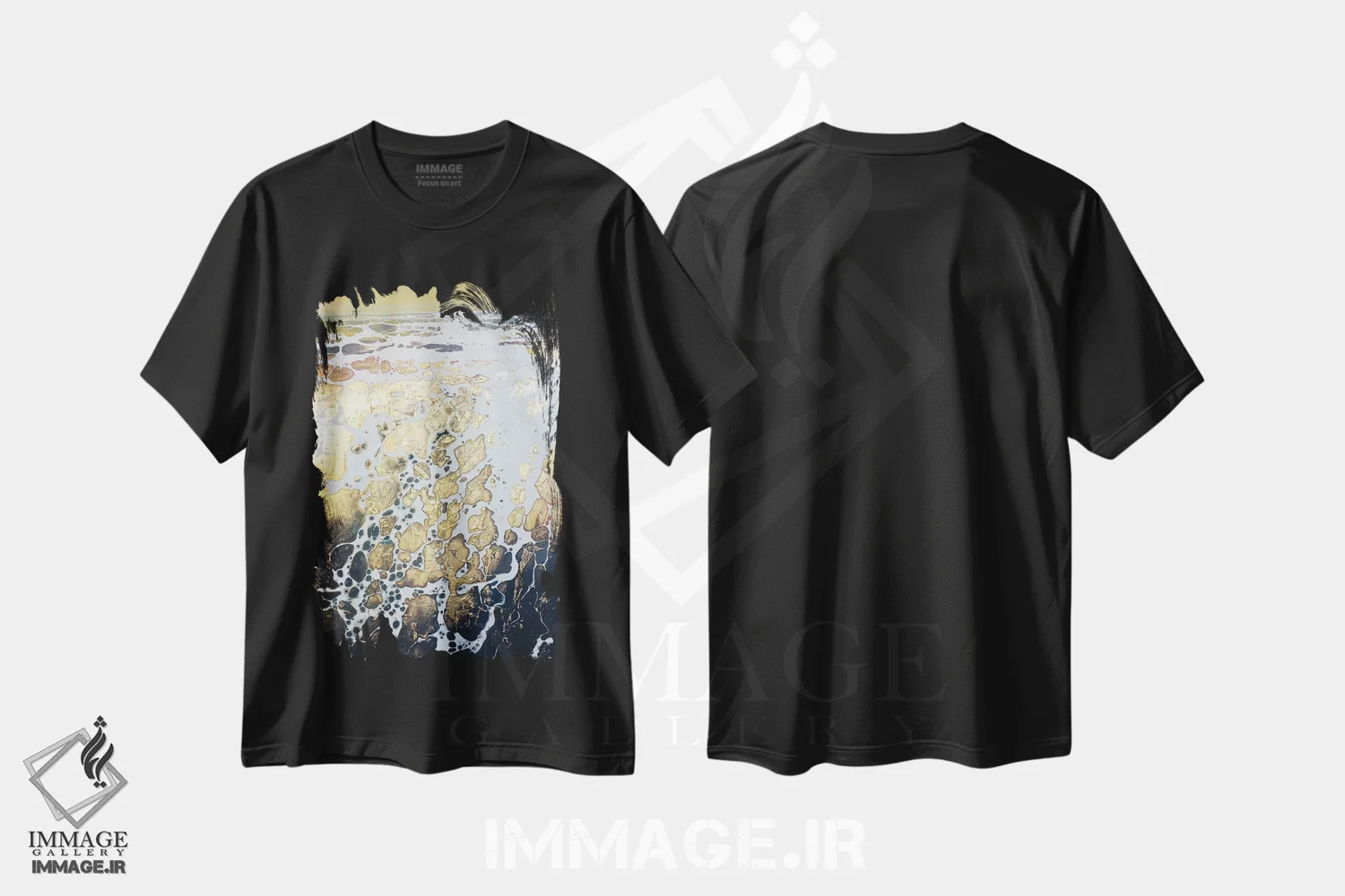 تیشرت مشکی طرح دار – تیشرت انتزاعی ,طلای انگلیسی XIV اثر مایکل سول فروشگاه ایماژ