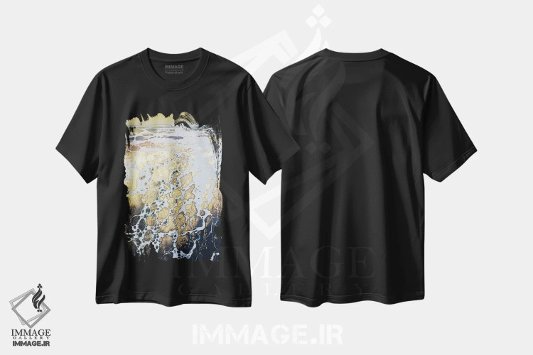 تیشرت مشکی طرح دار – تیشرت انتزاعی ,طلای انگلیسی XIV اثر مایکل سول فروشگاه ایماژ