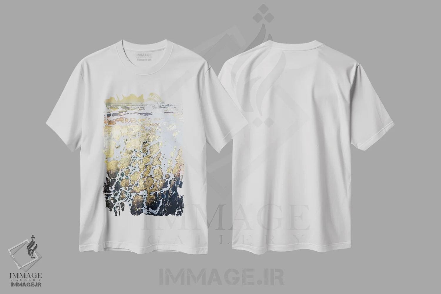 تیشرت سفید طرح دار – تیشرت انتزاعی ,طلای انگلیسی XIV اثر مایکل سول immage.ir