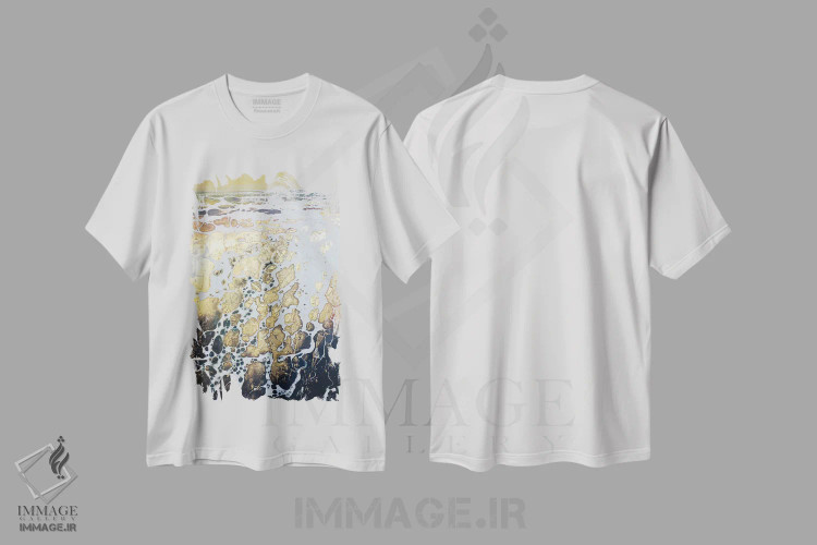 تیشرت سفید طرح دار – تیشرت انتزاعی ,طلای انگلیسی XIV اثر مایکل سول immage.ir