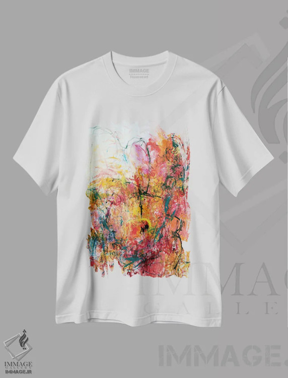 تیشرت سفید طرح دار – تیشرت هنری ,افسون عشق اثر میساکو چیدا فروشگاه ایماژ