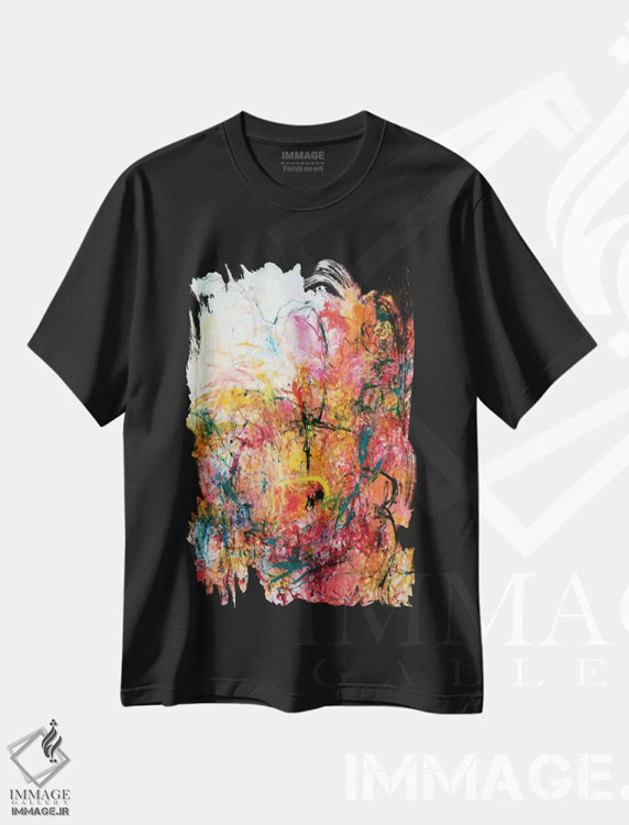 تیشرت مشکی طرح دار – تیشرت هنری ,افسون عشق اثر میساکو چیدا immage.ir