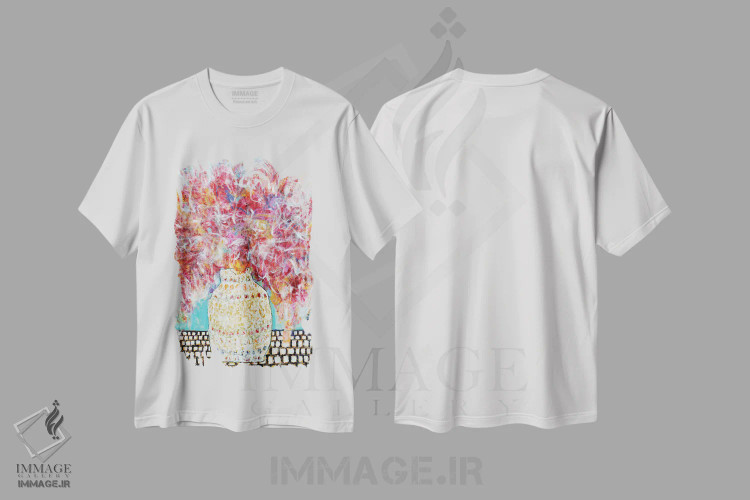 تیشرت سفید طرح دار – تیشرت گل و گیاه ,احساس سبک کولی وار اثر میساکو چیدا immage.ir