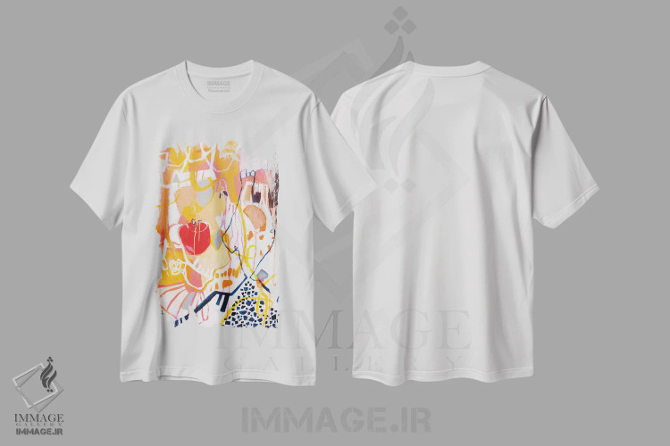 تیشرت سفید طرح دار – تیشرت اسپرت ,رانندگی رفتن اثر میساکو چیدا immage.ir