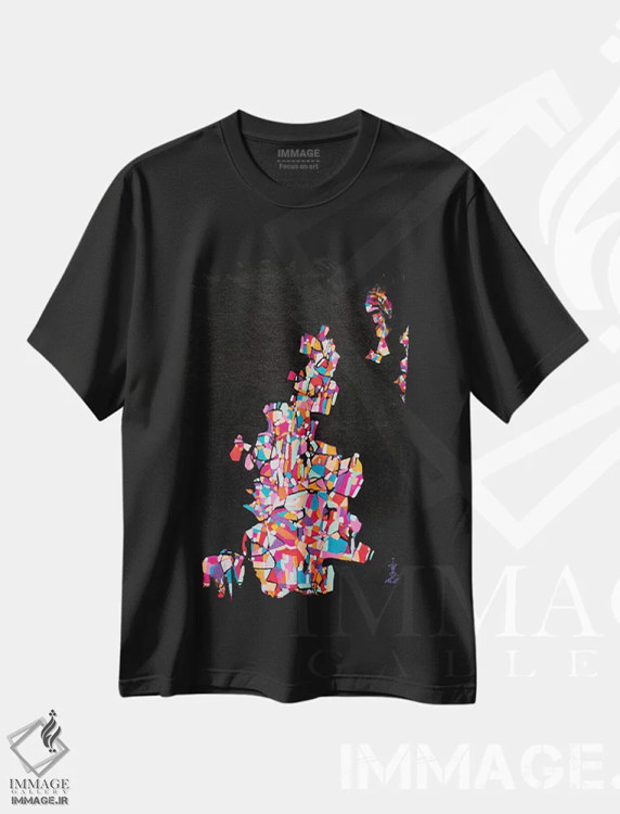 تیشرت مشکی طرح دار – تیشرت انتزاعی ,بی نهایت اثر میساکو چیدا فروشگاه ایماژ