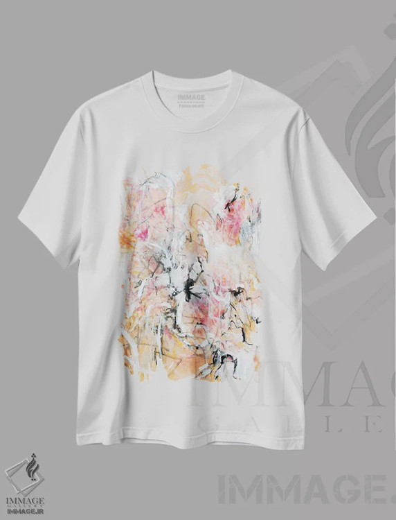تیشرت سفید طرح دار – تیشرت مینیمال ,رهایی بخش اثر میساکو چیدا فروشگاه ایماژ