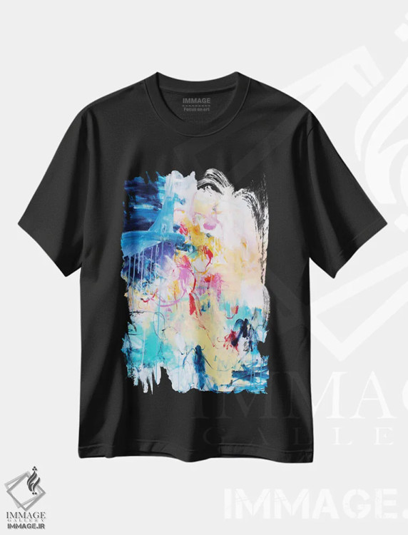 تیشرت مشکی طرح دار – تیشرت مینیمال ,منطقهٔ راحتی اثر میساکو چیدا فروشگاه ایماژ