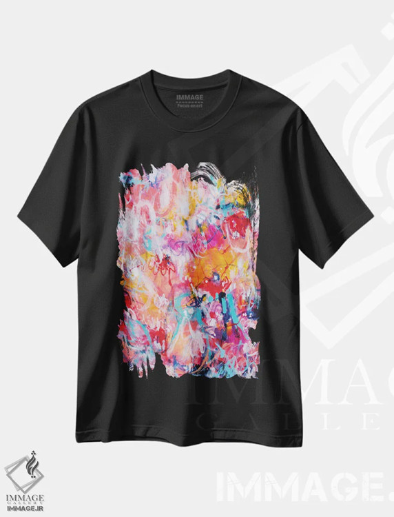 تیشرت مشکی طرح دار – تیشرت فانتزی ,تو، من و آتش بازی اثر میساکو چیدا فروشگاه ایماژ