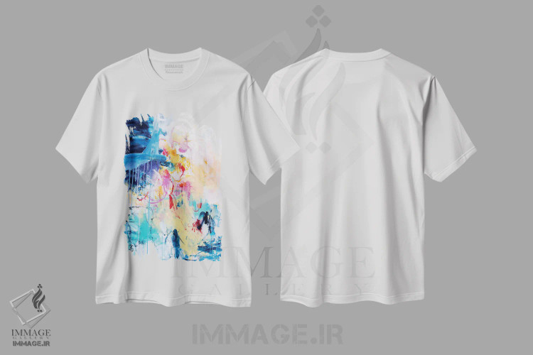 تیشرت سفید طرح دار – تیشرت مینیمال ,منطقهٔ راحتی اثر میساکو چیدا immage.ir