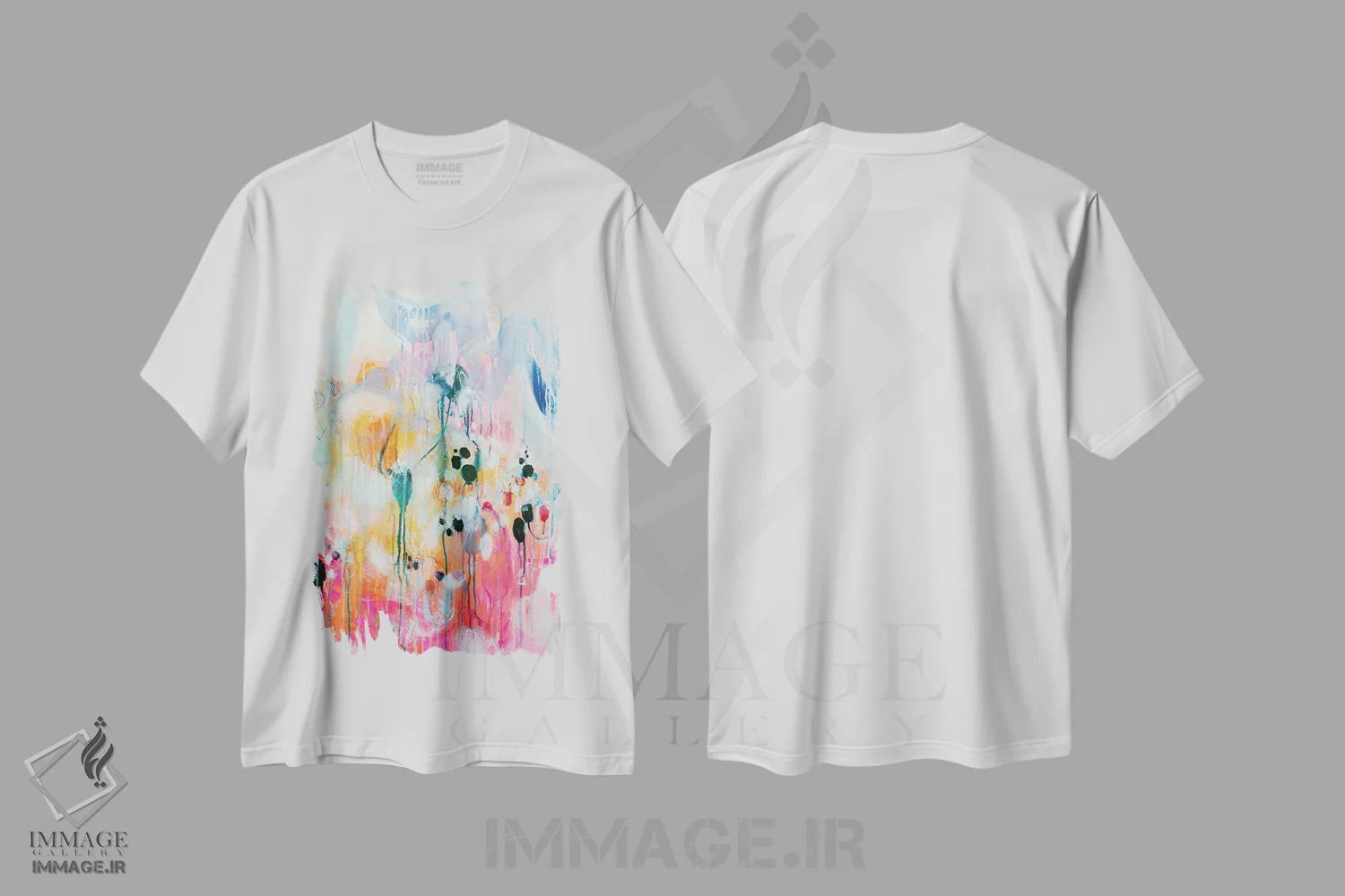 تیشرت سفید طرح دار – تیشرت هنری ,اگر بال داشتم اثر میساکو چیدا immage.ir
