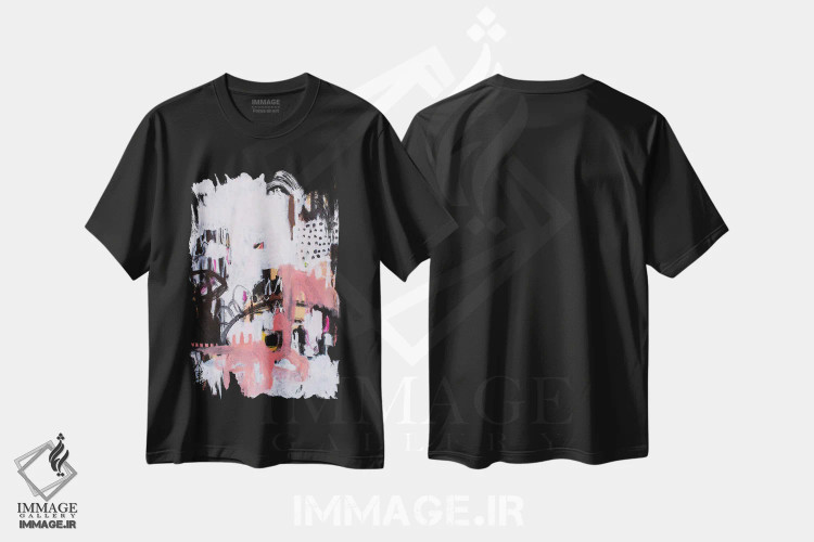 تیشرت مشکی طرح دار – تیشرت هنری ,قدم زدن صبحگاهی با یک گربه اثر میساکو چیدا فروشگاه ایماژ