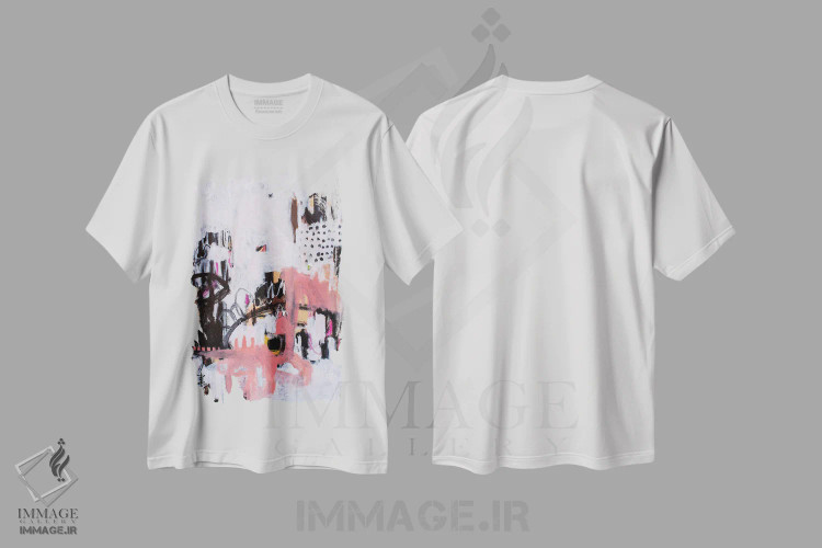 تیشرت سفید طرح دار – تیشرت هنری ,قدم زدن صبحگاهی با یک گربه اثر میساکو چیدا immage.ir