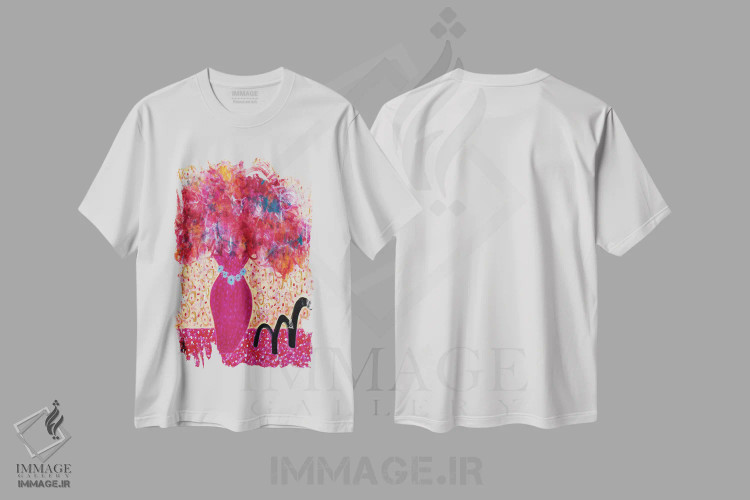 تیشرت سفید طرح دار – تیشرت هنری ,گل هایی برای بارباماما اثر میساکو چیدا فروشگاه ایماژ