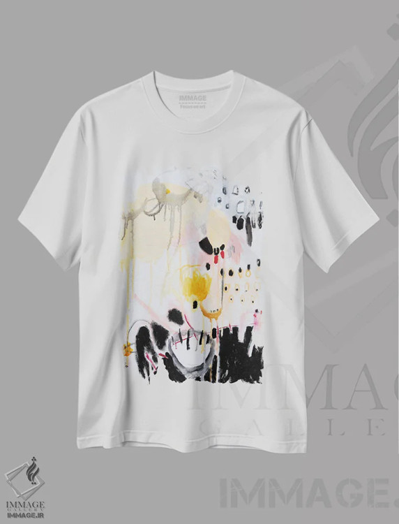 تیشرت سفید طرح دار – تیشرت هنری ,دانه های امید اثر میساکو چیدا immage.ir