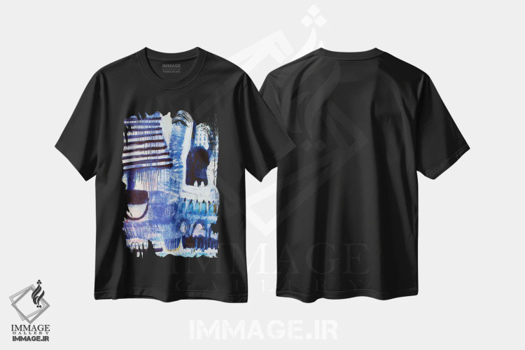 تیشرت مشکی طرح دار – تیشرت هنری ,در طول آخر هفته اثر میساکو چیدا immage.ir