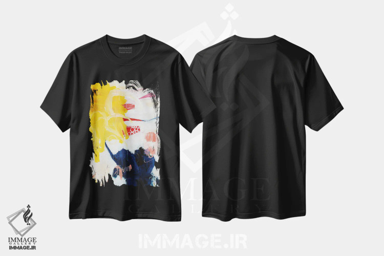 تیشرت مشکی طرح دار – تیشرت انتزاعی ,کپسول زمان II اثر میساکو چیدا فروشگاه ایماژ