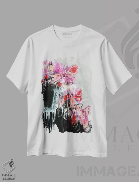 تیشرت سفید طرح دار – تیشرت گلدار و گیاهی ,آرزوهای گل های وحشی اثر میساکو چیدا فروشگاه ایماژ