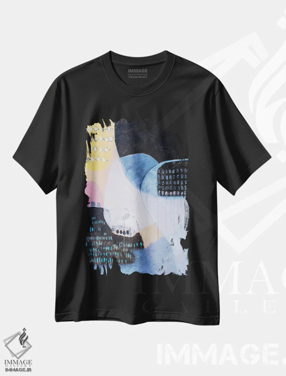 تیشرت مشکی طرح دار – تیشرت هنری ,آغوش اثر میساکو چیدا فروشگاه ایماژ