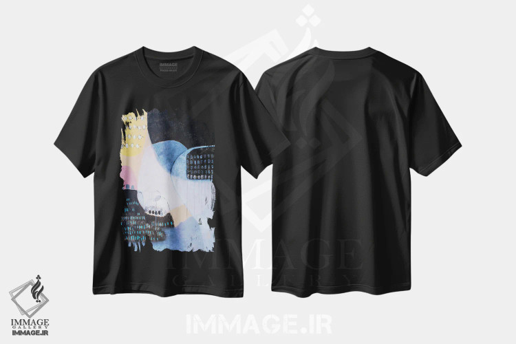 تیشرت مشکی طرح دار – تیشرت هنری ,آغوش اثر میساکو چیدا فروشگاه ایماژ