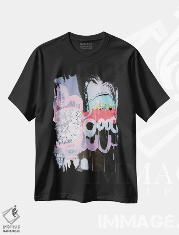 تیشرت مشکی طرح دار – تیشرت شهری ,زندگی مدرن اثر میساکو چیدا immage.ir