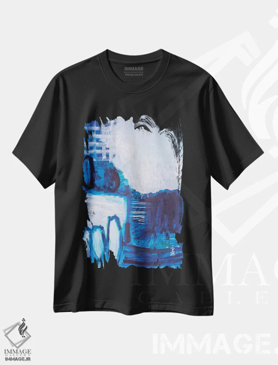 تیشرت مشکی طرح دار – تیشرت هنری ,زیبا و آرام اثر میساکو چیدا فروشگاه ایماژ