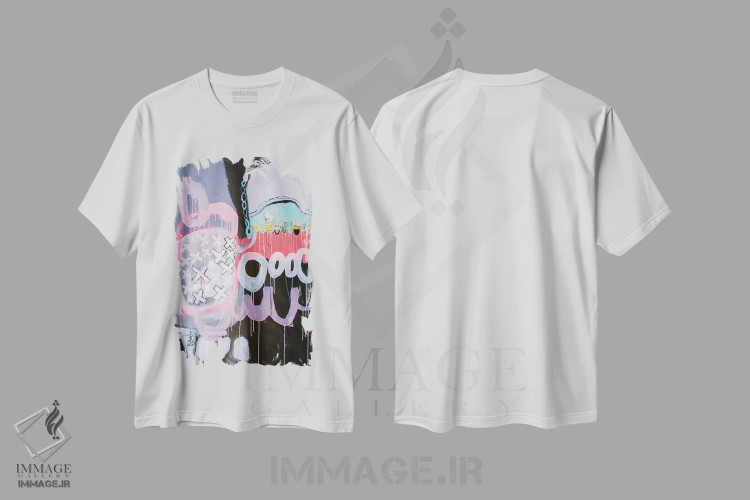 تیشرت سفید طرح دار – تیشرت شهری ,زندگی مدرن اثر میساکو چیدا فروشگاه ایماژ