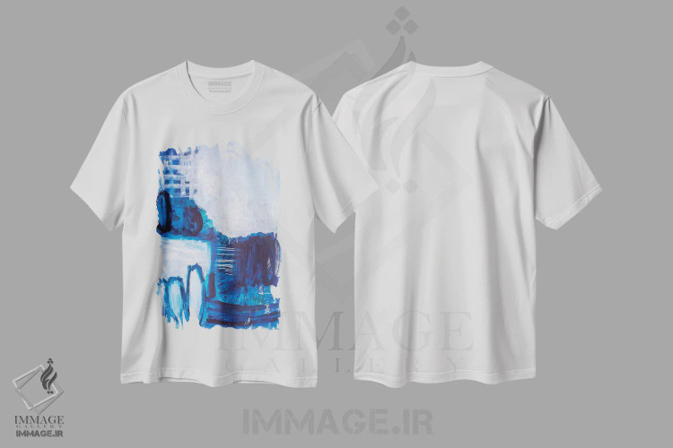 تیشرت سفید طرح دار – تیشرت هنری ,زیبا و آرام اثر میساکو چیدا immage.ir