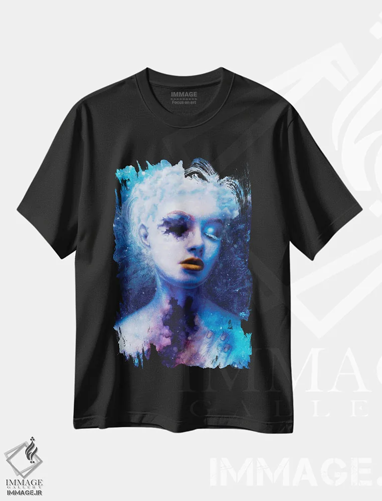 تیشرت مشکی طرح دار – تیشرت سوررئالیستی ,زمستان اثر ماریو سانچز نوادو فروشگاه ایماژ