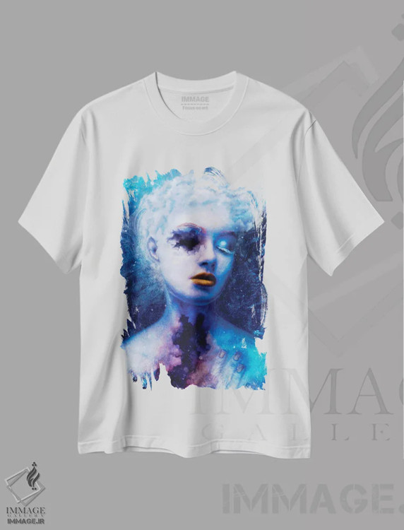 تیشرت سفید طرح دار – تیشرت سوررئالیستی ,زمستان اثر ماریو سانچز نوادو immage.ir