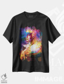 تیشرت مشکی طرح دار – تیشرت سوررئالیستی ,کاتارسیس رنگین کمانی اثر ماریو سانچز نوادو فروشگاه ایماژ