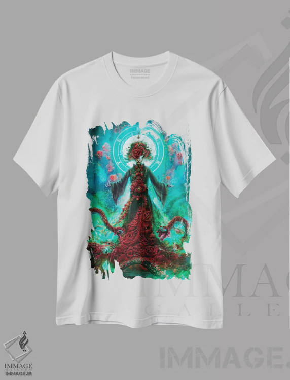 تیشرت سفید طرح دار – تیشرت دارک ,هکاته مادر جادوگران اثر ماریو سانچز نوادو فروشگاه ایماژ