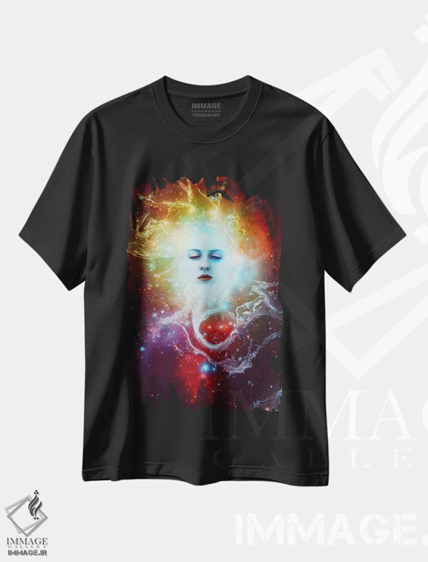 تیشرت مشکی طرح دار – تیشرت هنری ,وجدان اثر ماریو سانچز نوادو فروشگاه ایماژ