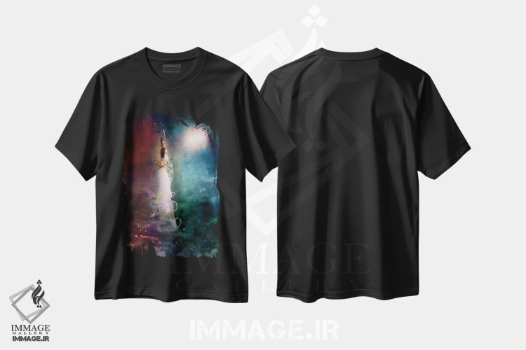 تیشرت مشکی طرح دار – تیشرت فانتزی ,تا بی نهایت اثر ماریو سانچز نوادو immage.ir