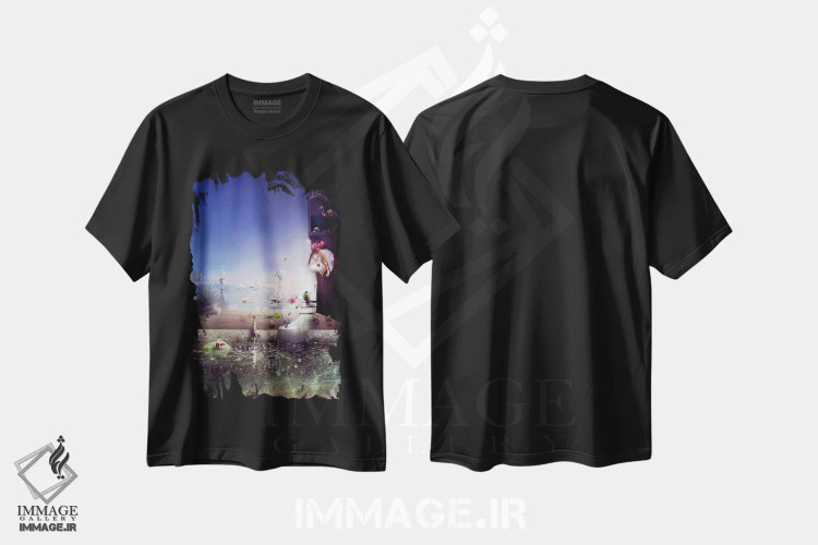 تیشرت مشکی طرح دار – تیشرت طبیعت ,جای پنهان اثر ماریو سانچز نوادو immage.ir