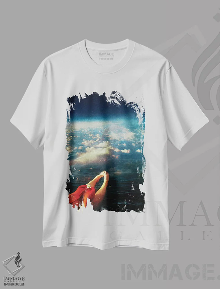 تیشرت سفید طرح دار – تیشرت سورئالیستی ,دوباره اثر ماریو سانچز نوادو immage.ir