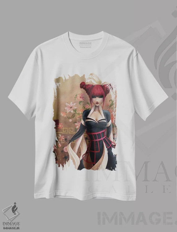 تیشرت سفید طرح دار – تیشرت زنانه ,بیوه سیاه اثر میستگری فروشگاه ایماژ