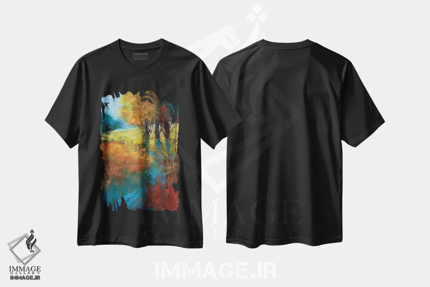 تیشرت مشکی طرح دار – تیشرت طبیعت ,آواز پاییزی I اثر مایکل تین هارا immage.ir